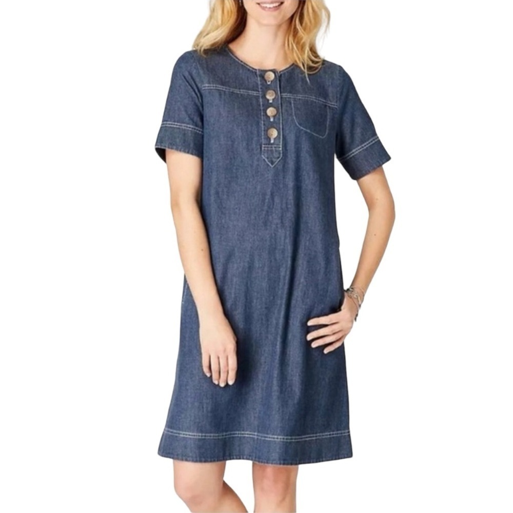 J. Jill Celtic Sea Denim Dress